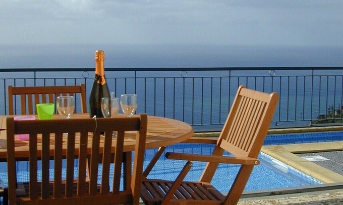 Ribeira Brava Villa | Luxury Villa With Private Heated Pool, Games Room, 160 degrees sea view, WiFi