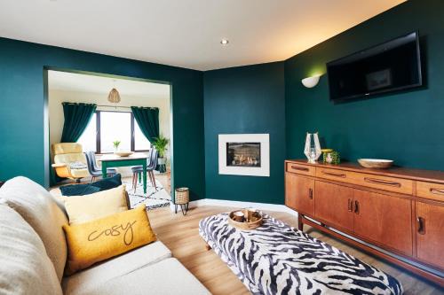 Llanybri House | Maes Y Mel- A Couples, Pet Friendly, Rural Romantic Getaway with countryside views