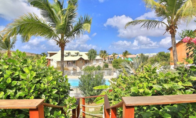 Oyster Pond House | Maison Colibri, quiet pool and sea view