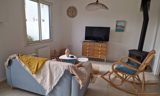 Plouhinec House | Maison Ti Laouen Entre Bourg et Plage au Calme Avec 3 Chambres et du Jardin