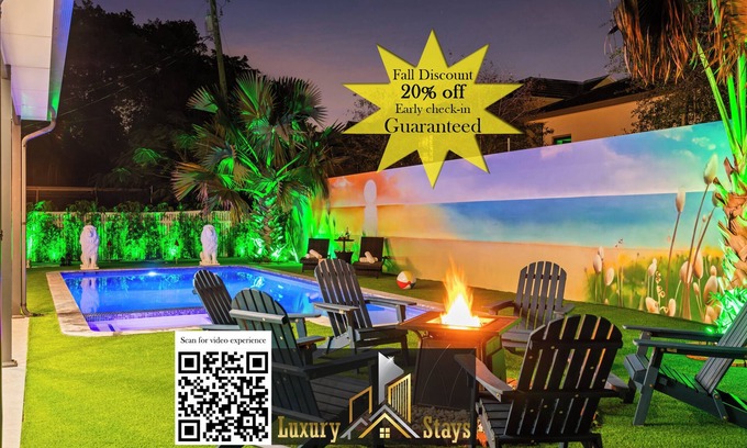 Golden Glades Villa | Majestic Miami Villa/Beaches/12Bds/HEATED POOL/Jacuzzi/GAME ROOM/BBQ/Wifi