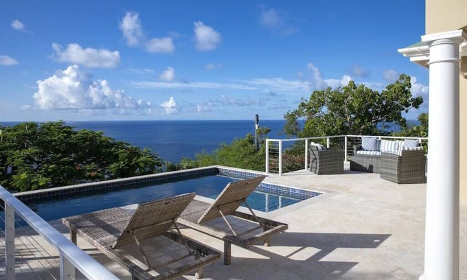 Great Cruz Bay Villa | Maria Bluff Cottage-Romantic, Ocean Views, Modern, Private Pool