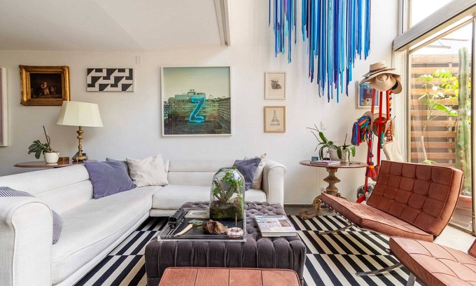 San Miguel Chapultepec House | Marvelous, Art-Filled Loft with a Garden Terrace