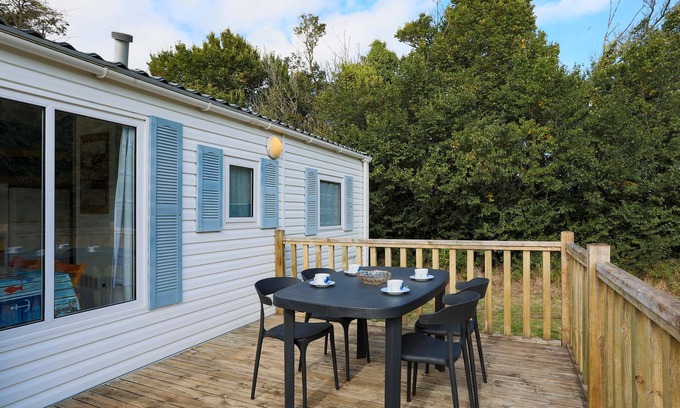 Plouha RV Rental | Mobile Home 'Loft' with Private Terrace and Private Garden