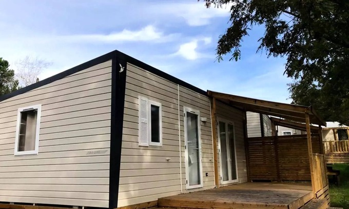 Rosans House | Mobilheim Premium "EVO" 29m2 - 2 Schlafzimmer - Clim - LV - Backofen - Terrace 6 Personen