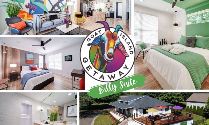 Cramerton House | Mod chic 2BR Fire Pit, Corn Hole Court, Pets welcome, close to CLT attractions