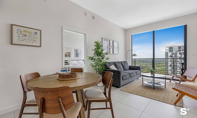 Doral Condo | Modern 1BR in Downtown Doral | Free Parking and Wellness Amenities