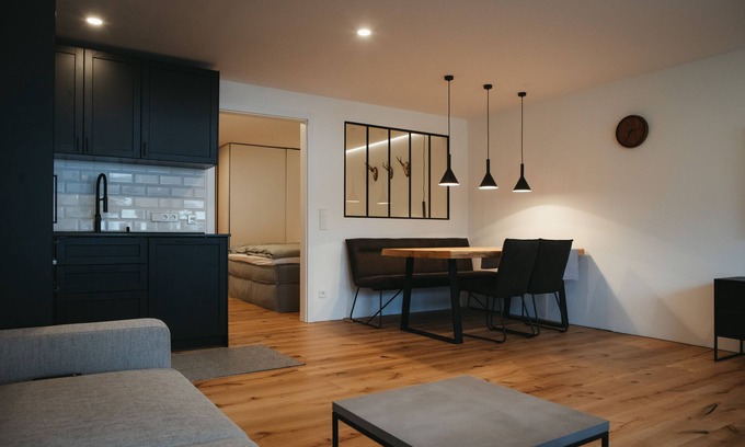 St. Blasien Apartment | Modern Black Forest loft with mountain views - ski lift, bathing lake & thermal spa