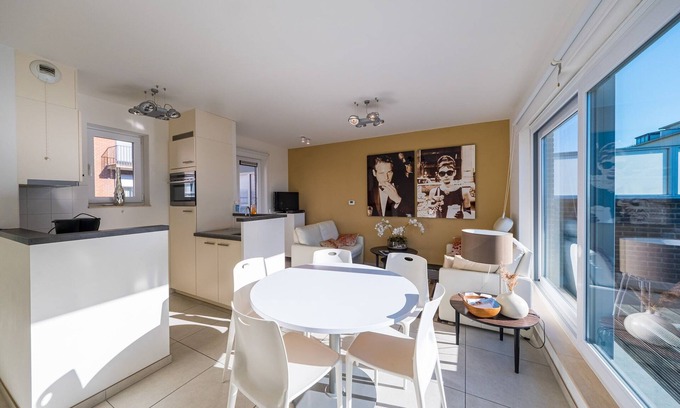 Middelkerke Apartment | Modern Coastal Penthouse Stay
