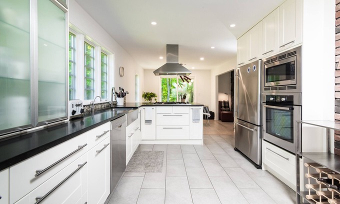 New Preston House | Modern Country House with lake views and private lake access