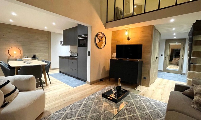 Val-d'Isere Apartment | Modern Duplex · Central Location · Family-Friendly · Mtn Views