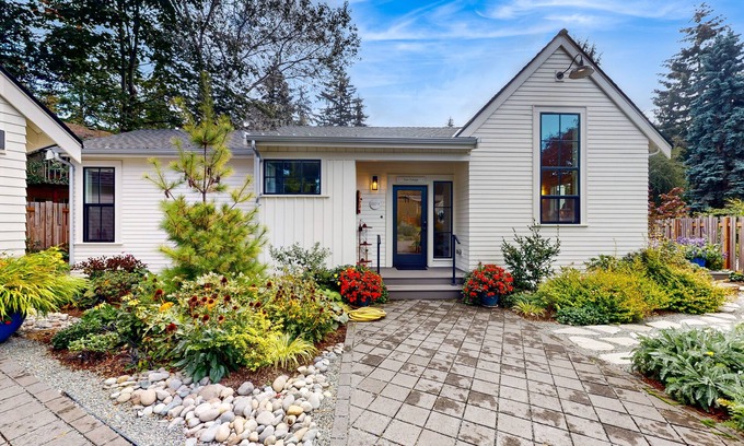 Olympic Hills Cottage | Modern, family-friendly natural light filled cottage with patio, central AC