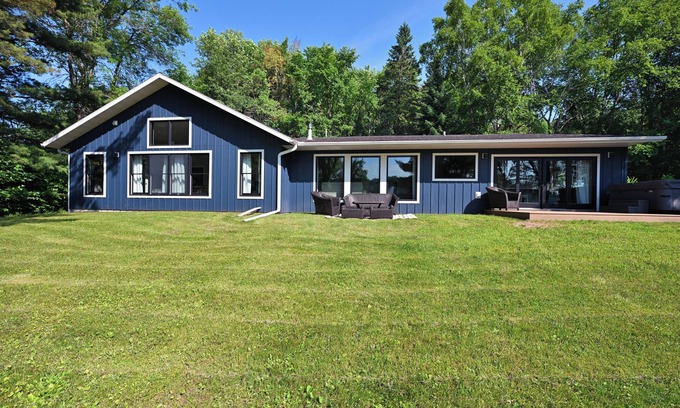 Cable House | Modern Lakehouse Retreat on Lake Namakagon with Private Hot Tub