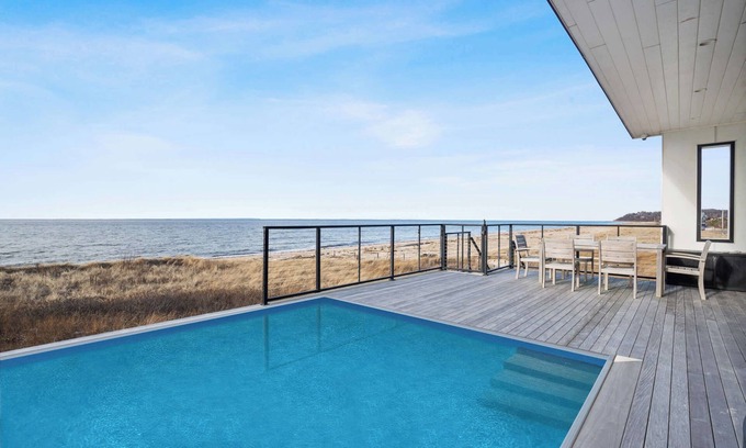 Southold House | Modern North Fork Haven: Beachfront, Heated Pool