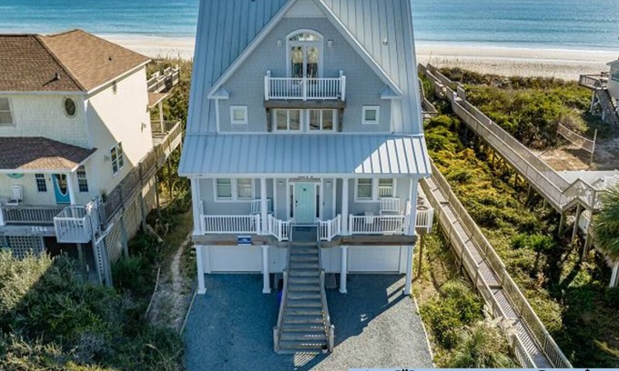 North Topsail Beach House | Moondance | Oceanfront | Private Heated Pool & Hot Tub