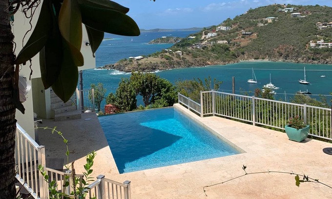 Great Cruz Bay Villa | Morgan Point Villa-Ocean Views-Infinity Pool-Solar-Close to Town