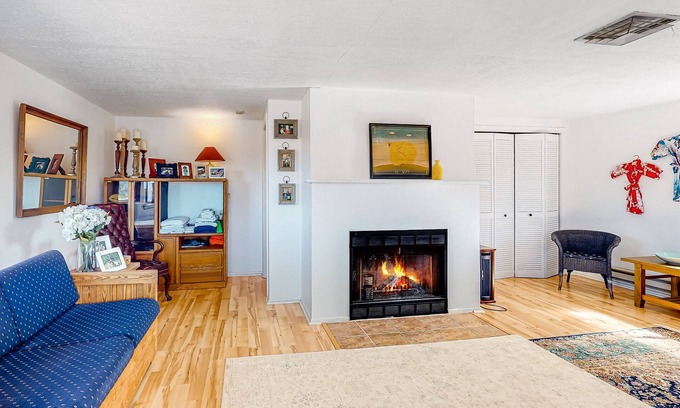 Marvel House | Mountain view home with pool, covered patio, & fireplace - secluded location