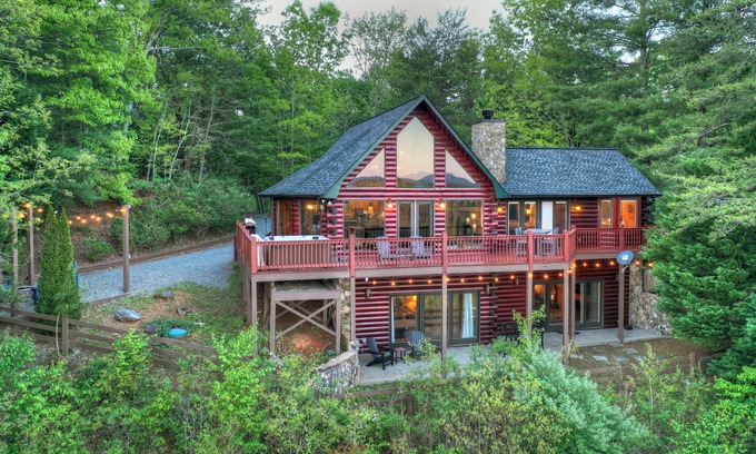 Morganton Cabin | Mountain View, Hot Tub, Large Deck, Fire Pit Area