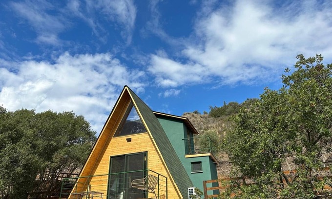 Arakapas House | Mountain Wooden House by the River with Playground