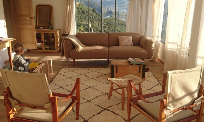 Borghetto d'Arroscia House | Mountains and sea - rustic, modern stone house with panoramic views