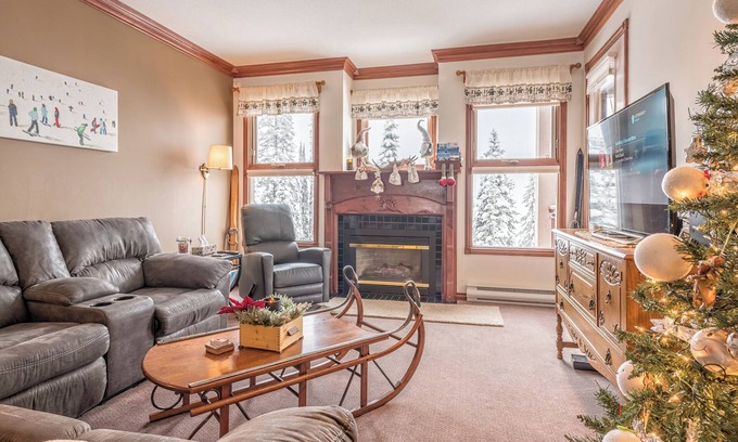 Silver Star Mountain Condo | Much in Demand Large Grandview Condo with Private Laundry & BBQ