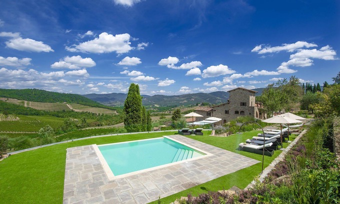 Panzano in Chianti Villa | My Rental Homes - Villa Marinella private indoor and outdoor pool