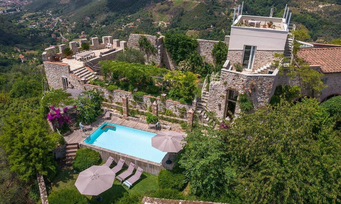 Santa Lucia Villa | My Rental Homes - La Rocca di Monteggiori with private pool, garden and terrace