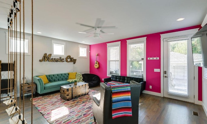East Nashville House | Nashville Home with Fire Pit, Near Nissan Stadium!