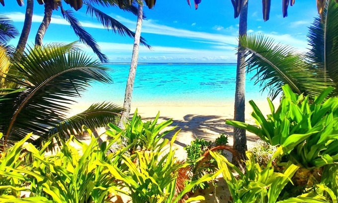 Tapere of Vaimaanga Villa | Natura Beach Pool Villa 1 - a 5BM pool villa on the beach at Vaimaanga Rarotonga