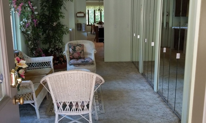 Hillsboro House | Nestled near woods and creek, this large home is near state parks and colleges.