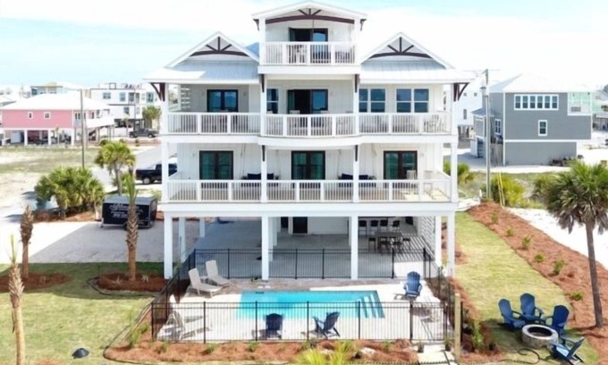 Mexico Beach House | New 7BR/7BA Beachfront House with private heated POOL, Views from every room