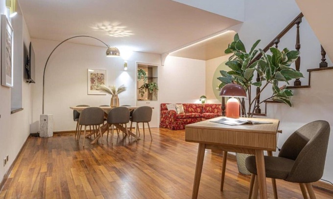 Rione VIII Sant'Eustachio Apartment | NEW and big apartment-LuxuryandSilence-2bedrooms-2bathrooms-kitchen-living room