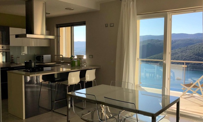 Rabac Apartment | New apartment (128m2), terrace, sea view, A/C, Free Wifi & parking