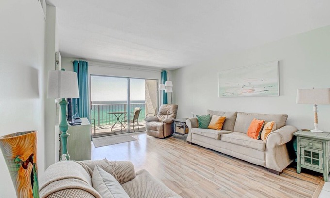Biltmore Beach Condo | NEW! Beachfront, 3 Pools (1 heated), Hot Tub, FREE Beach Chairs