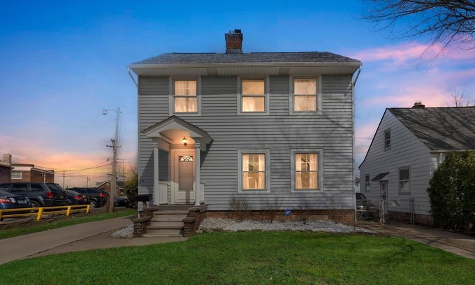 Garfield Heights House | NEW! Cozy Getaway with Hot Tub, Patio & Fenced Yard