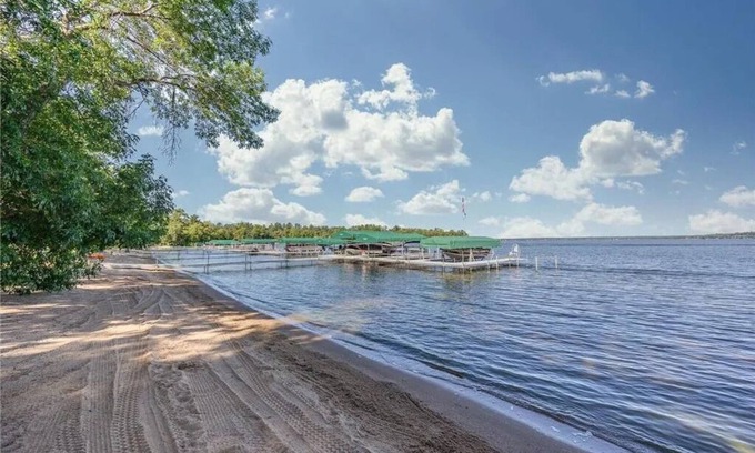 Nisswa House | NEW! Gull Lake Retreat steps from shore, Pontoon Rentals, Sports Court