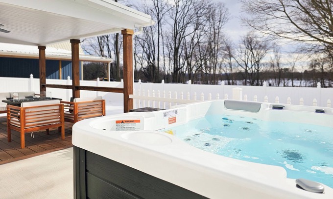 Lebanon Cottage | NEW! Hot Tub, Firepit & Game System Near Hershey - Walk To Lake & Fishing!