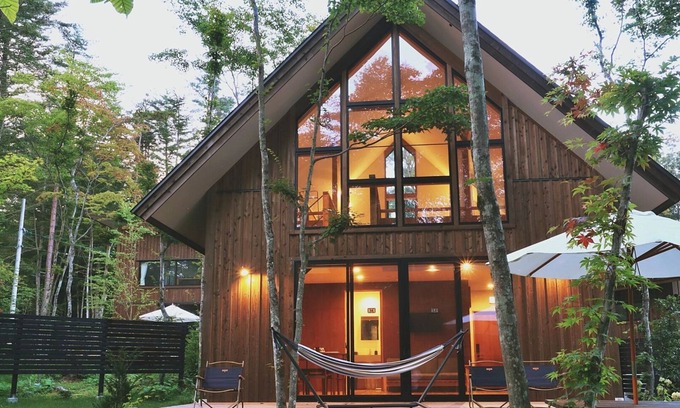 Kirizumi Onsen Hotel | New Open Karuizawa Style Villa HIKARI Private yard Luxury kitchen BBQ bonfire/Kitasaku-gun Nagano