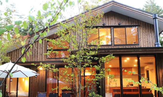 Kirizumi Onsen Hotel | New Open Karuizawa Style Villa MIDORI Private yard Luxury kitchen 3 bedrooms/Kitasaku-gun Nagano