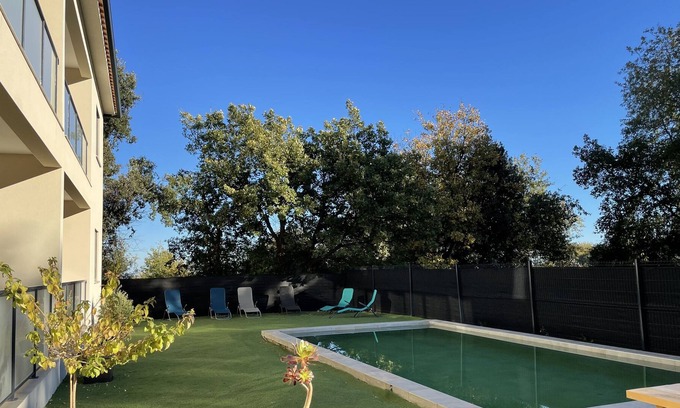 Arena Apartment | New T3 apartment with swimming pool a few minutes from the beaches and the mountains