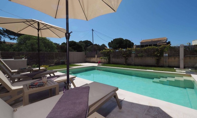 Ag. Georgios Villa | Newly Built 2-Bedroom Villa, A/C, Private Pool, 5 mins walk to Restaurants & Beach in Agios Georgios