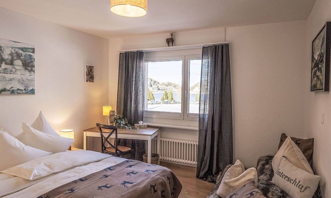 Sankt Moritz-Bad Apartment | Nice apartment for 4 guests with WIFI, TV, balcony, pets allowed, panoramic view and parking