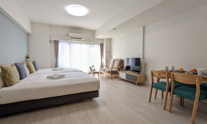 Tennoji Hotel | Nonsmoking 2 double beds Standard plan Gourme/Osaka Ōsaka