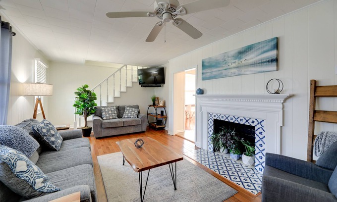 Morehead City House | North Carolina Retreat - Deck, Grill & Creek Views