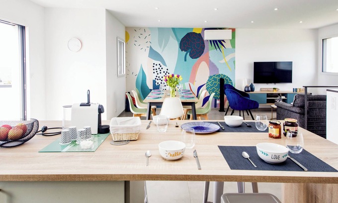 Berven House | Nouvelle Villa Azenor vue mer Avec Piscine Intérieure Toute L'année À100m mer