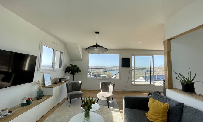 Plougastel-Daoulas House | Ô DREFF - Quiet house with sea view