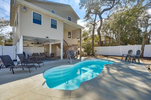 Tranquil Harbour House | Oak Island Home with Pool Walk to Long Beach!