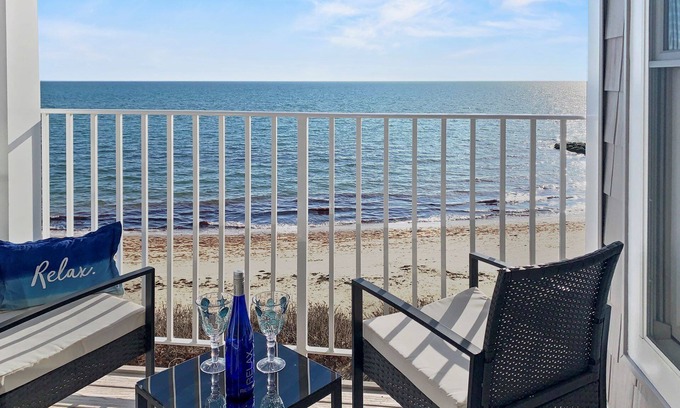 Dennis Port Condo | Ocean Front Pet Friendly AC Private Beach Coastal Cove