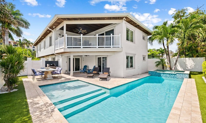 Lauderdale Beach House | Ocean-View Paradise with Pool & Hot Tub, Walk to Beach
