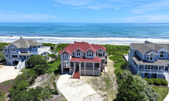 Pine Island House | OCEANFRONT, 7 BRs, Ocean Views, Pool table, Pool, Private Beach Access, PI26, Atlantis